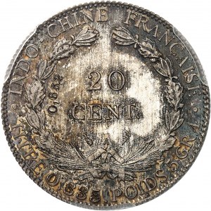 IIIe République (1870-1940). Essai de 20 cent(ièmes) au titre 0,632, Frappe spéciale (SP) 1919, A, Paris.