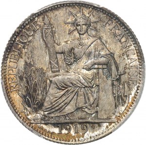 Trzecia Republika (1870-1940). Próba 20 centów o nominale 0,664, Frappe spéciale (SP) 1919, A, Paryż.