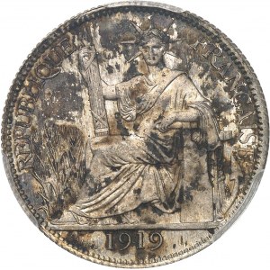 Třetí republika (1870-1940). Zkouška 20 centů s nominální hodnotou 0,680, Frappe spéciale (SP) 1919, A, Paříž.