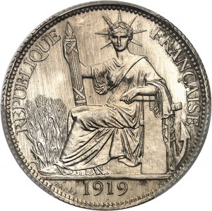 Tretia republika (1870-1940). Skúška 20 centov s nominálnou hodnotou 0,700, Frappe spéciale (SP) 1919, A, Paríž.