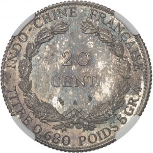 Terza Repubblica (1870-1940). Prova (non testata) di 20 centesimi di bronzo d'argento, data incompleta, Frappe spéciale (SP) 19-- (1931), A, Parigi.