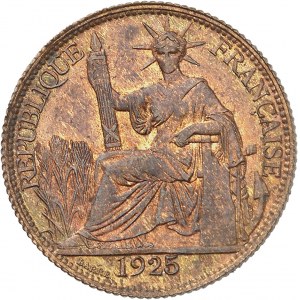 Terza Repubblica (1870-1940). Prova da 20 centesimi, su bronzo grezzo 1925, A, Parigi.