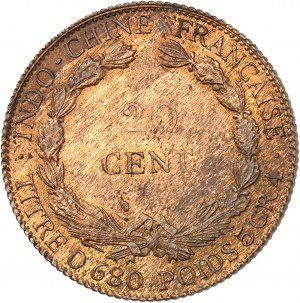 Terza Repubblica (1870-1940). Prova da 20 centesimi, su bronzo grezzo 1925, A, Parigi.