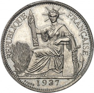 IIIe République (1870-1940). Test of 20 nickel cent(ièmes), ridged edge, Frappe spéciale (SP) 1937, Paris.