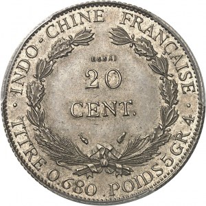Terza Repubblica (1870-1940). Prova da 20 cent(ièmes) in cupro-nichel, bordo rigato, Frappe spéciale (SP) 1937, Parigi.