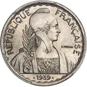 Terza Repubblica (1870-1940). 20 centesimi non magnetici -1939-, Parigi.