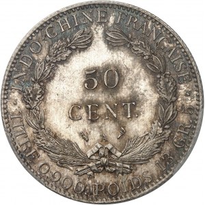 Tretia republika (1870-1940). Bankovka (bez TRIALU) 50 centov v postriebrenom bronze, neúplný dátum, Frappe spéciale (SP) 1--- (1931), A, Paríž.