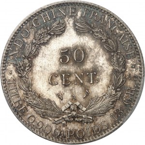 Terza Repubblica (1870-1940). Prova (senza TRIAL) del 50 centesimi in bronzo argentato, data incompleta, Frappe spéciale (SP) 1--- (1931), A, Parigi.