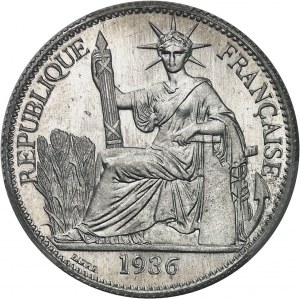 Třetí republika (1870-1940). Zkouška 50 hliníkových centů, Frappe spéciale (SP) 1936, Paříž.