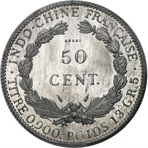 Terza Repubblica (1870-1940). Prova del 50 cent(ièmes) di alluminio, Frappe spéciale (SP) 1936, Parigi.