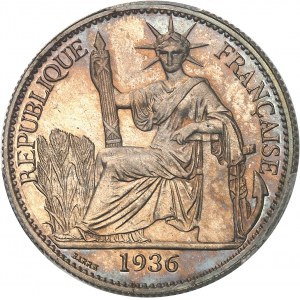 Trzecia Republika (1870-1940). Wstępna seria 50 centów w miedzioniklu, Frappe spéciale (SP) 1936, Paryż.