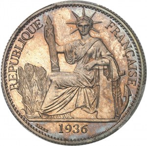 Dritte Republik (1870-1940). Vorserie von 50 Cent(ièmes) aus Kupfer-Nickel, Sonderprägung (SP) 1936, Paris.