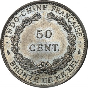 Rząd Tymczasowy Republiki Francuskiej (1944-1946). Próba 50 centów z brązu niklowego, Frappe spéciale (SP) 1946, Paryż.