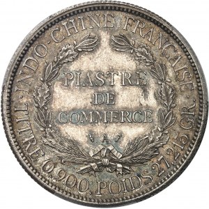 IIIe République (1870-1940). Piastre, d’aspect Flan bruni 1885, A, Paris.