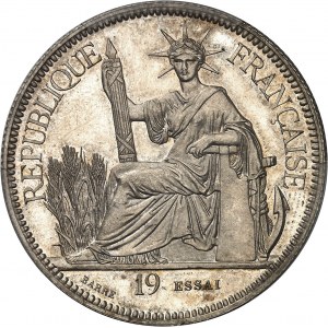 IIIe République (1870-1940). Essai de la piastre, date incomplète, Frappe spéciale (SP) 19-- (1920), Paris.