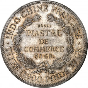 Trzecia Republika (1870-1940). Essai de la piastre, niepełna data, Frappe spéciale (SP) 19-- (1920), Paryż.