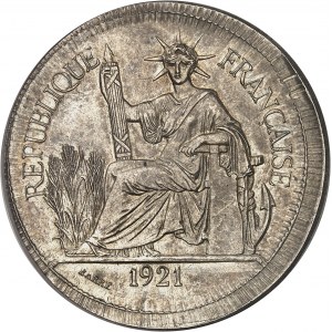 IIIe République (1870-1940). Épreuve de la piastre, tranche lisse, hors virole, Frappe spéciale (SP) 1921, San Francisco.