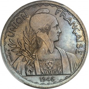 Gouvernement provisoire de la République française (1944-1946). 1 piastre 1946, Paris.