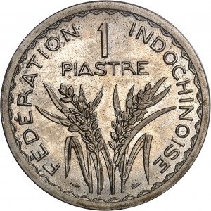 IVe République (1947-1958). Essai-piéfort de 1 piastre, tranche lisse, Frappe spéciale (SP) 1947, Paris.