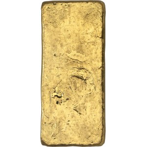 Trzecia Republika (1870-1940). 4 luöng (sztabka czystego złota o wadze 4 luöng) ND (1. połowa XX wieku), Sajgon.
