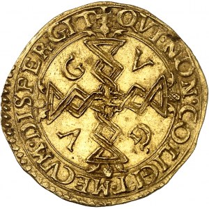 Mantova, Guglielmo Gonzaga (1550-1587). Scudo d'oro con sole (scudo del sole) ND, Mantova.