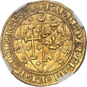 Napoli (Regno di), Carlo I d'Angiò (1266-1285). Salute o Carlino d'oro ND (1278-1285), Napoli.