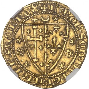 Napoli (Regno di), Carlo II d'Angiò (1285-1309). Salute o Carlino d'oro ND (1285-1309), Napoli.