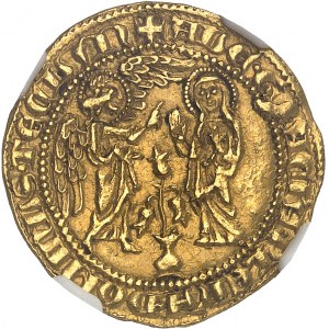 Neapolské kráľovstvo, Karol II. z Anjou (1285-1309). Salute alebo Golden Pug ND (1285-1309), Neapol.