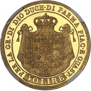 Parma, Marie-Louise (1815-1847). 40 lír, špeciálne vydanie (SP) 1815, Miláno.