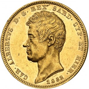 Savoie-Sardaigne, Charles-Albert (1831-1849). 100 lire 1832, ancre, Gênes.
