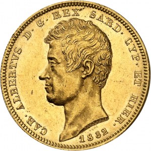 Sabaudia-Sardynia, Karol-Albert (1831-1849). 100 lirów 1832, kotwica, Genua.