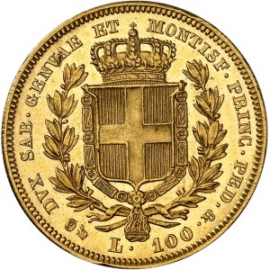 Savoia-Sardegna, Carlo Alberto (1831-1849). 100 lire 1832, ancora, Genova.