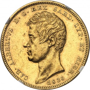 Savoy-Sardinia, Charles-Albert (1831-1849). 100 lír 1836, kotva, Janov.