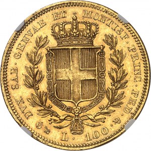 Sabaudia-Sardynia, Karol-Albert (1831-1849). 100 lirów 1836, kotwica, Genua.