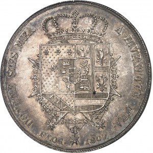 Toskana (Großherzogtum), Karl Ludwig (1803-1807). Dena von 10 Lira, Regentschaft von Marie-Louise 1807, Florenz.