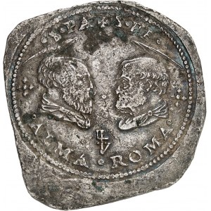 Vatikán, Klement VII (1523-1534). Ducaton obsidional, sídlo 1527 ND (1527), Rím (Castel Sant'Angelo).