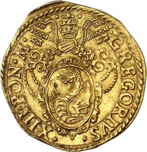 Vatican, Gregory XIII (1572-1585). Gold shield with bust of the Redeemer ND (c.1575), Rome.