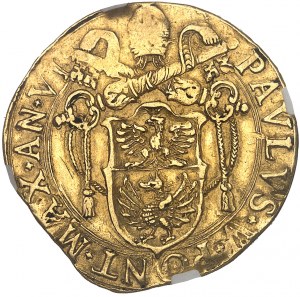Vatikán, Pavol V. (1605-1621). Štvornásobný zlatý štít 1611 - rok VI, Rím.