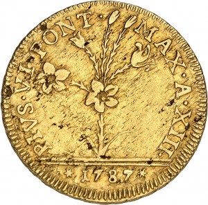 Vatikán, Pius VI (1775-1799). 2 doppy s oválnými štíty 1787 - An XIII, Bologna.