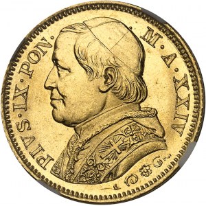 Vatikán, Pius IX (1846-1878). 20 lír 1869 - Rok XXIV, R, Rím.