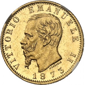 Vittorio Emanuele II (1861-1878). 20 lire 1873, R, Roma.