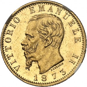 Victor-Emmanuel II (1861-1878). 20 lire 1873, R, Rome.