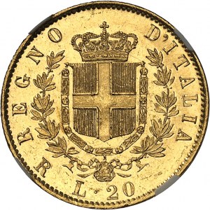 Vittorio Emanuele II (1861-1878). 20 lire 1873, R, Roma.