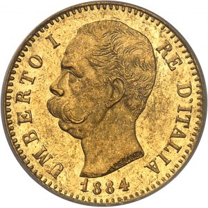 Umberto I. (1878-1900). 20 lir 1884, R, Řím.