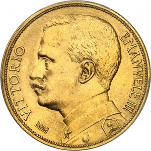 Vittorio Emanuele III (1900-1946). 100 lire oro per l'ESPOSIZIONE INTERNAZIONALE AGRICOLA INDUSTRIALE 1912, R, Roma.