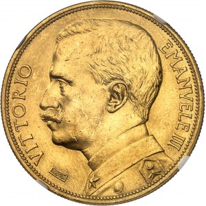Vittorio Emanuele III (1900-1946). 100 lire oro per l'ESPOSIZIONE INTERNAZIONALE AGRICOLA INDUSTRIALE 1912, R, Roma.