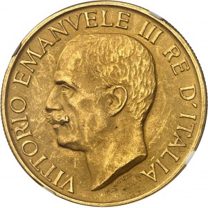 Victor-Emmanuel III (1900-1946). 100 lire beam on Flan mat (Matte) 1923, R, Rome.