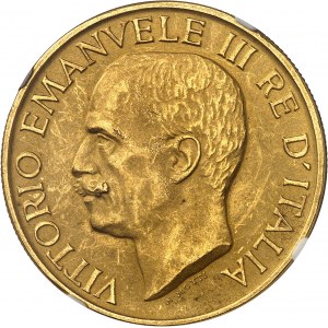 Victor-Emmanuel III (1900-1946). 100 lire au faisceau sur Flan mat (Matte) 1923, R, Rome.