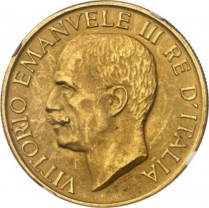 Victor-Emmanuel III (1900-1946). 100 lire beam on Flan mat (Matte) 1923, R, Rome.