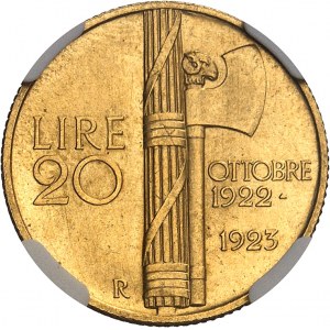 Vittorio Emanuele III (1900-1946). 20 lire al fascio 1923, R, Roma.